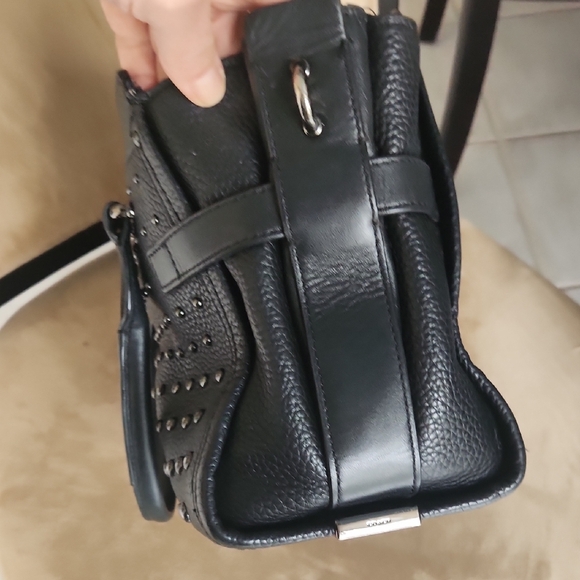 ✨️Coach Black Studded Leather Satchel - Picture 11 of 17